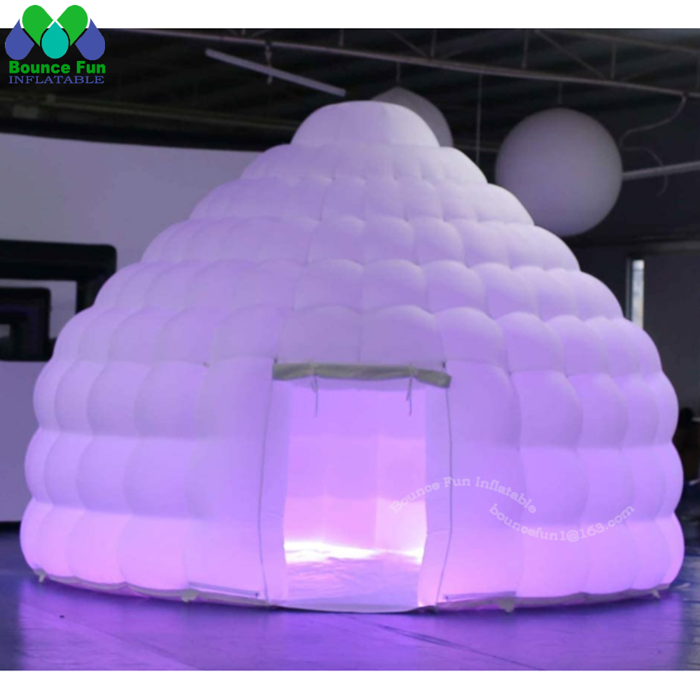 Outdoor Lighting Rental - White Inflatable Igloo Dome Tent With