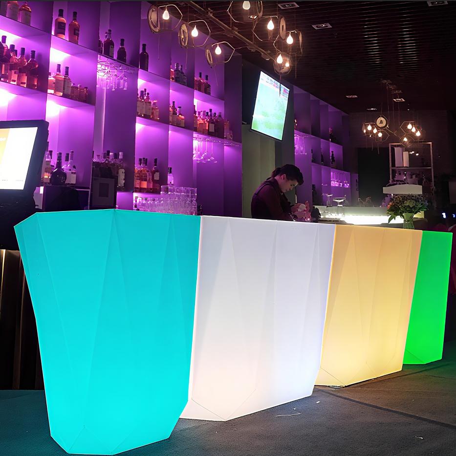 Outdoor Lighting Rental - Outdoor Light Emitting Diode Bar Counter