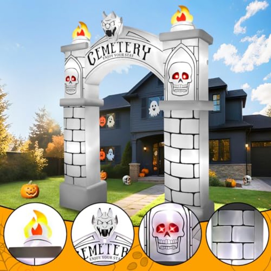 10FT Tall Halloween Archway In - Outdoor Lighting Event 评论和价格