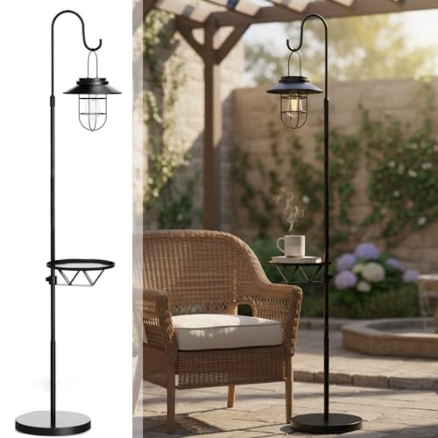 Solar Floor Lamp with Table, 6 - Outdoor Lighting Lamps 评论和价格