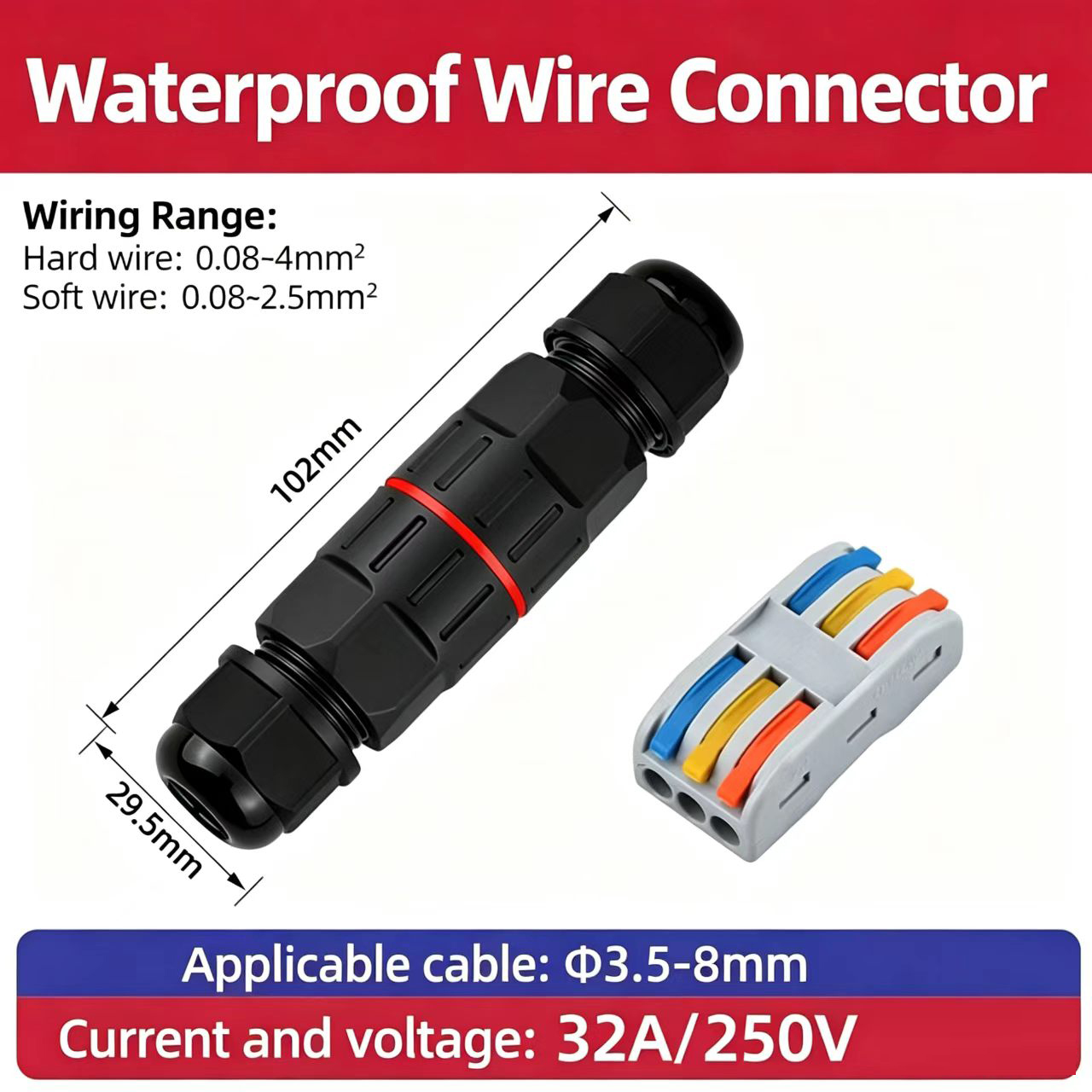 1Pc 2 Pin 3 Pin Wire Connector - Outdoor Lighting Wire Connectors 评论和价格