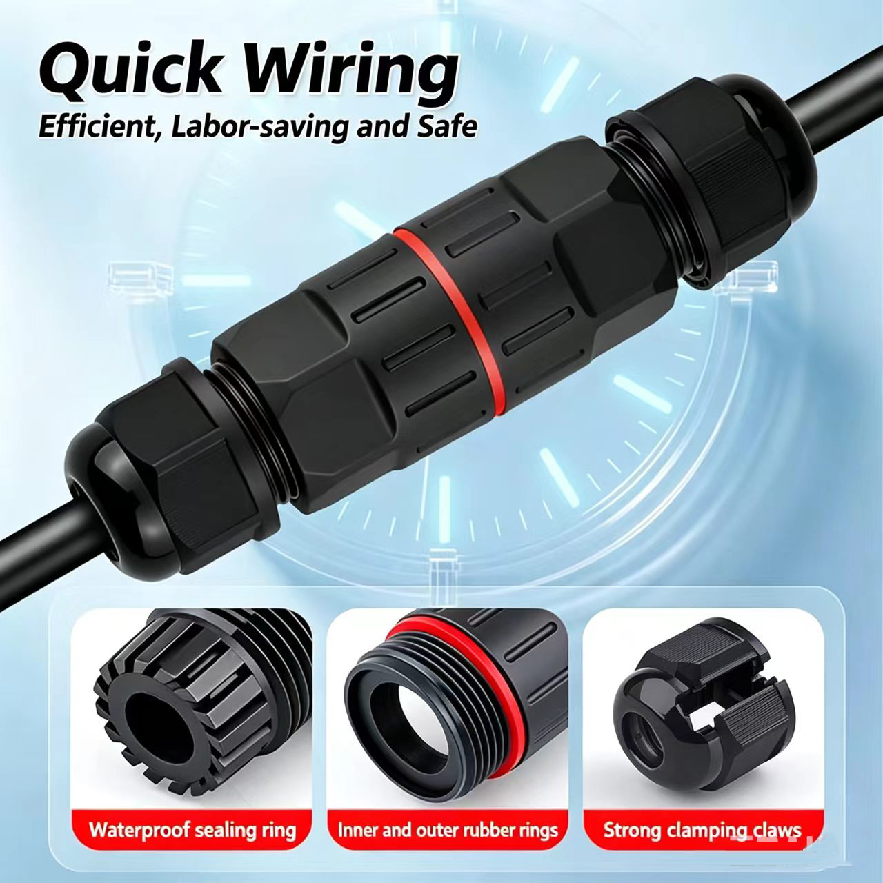 1Pc 2 Pin 3 Pin Wire Connector - Outdoor Lighting Wire Connectors 评论和价格