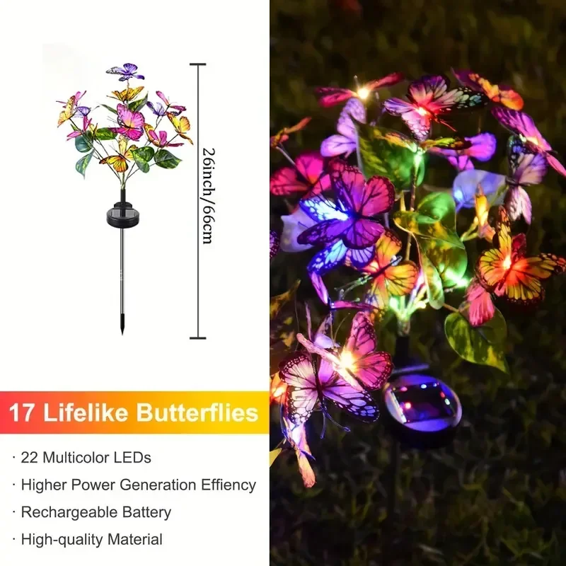 Solar LED Butterfly Garden Lig - Outdoor Lighting Diy 评论和价格