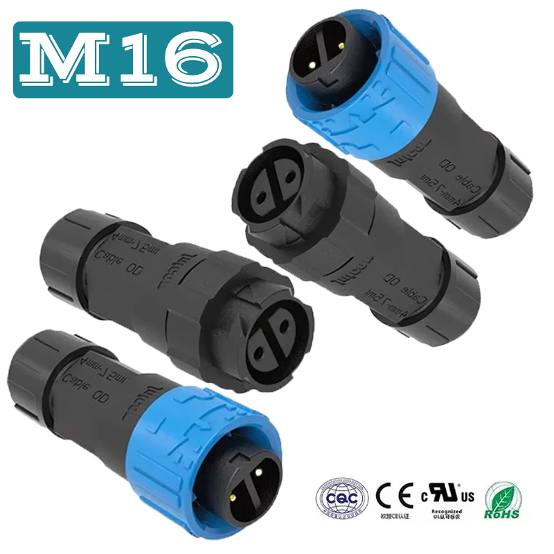 2Pin M16 Power Connector Self- - Outdoor Lighting Wire Connectors 评论和价格