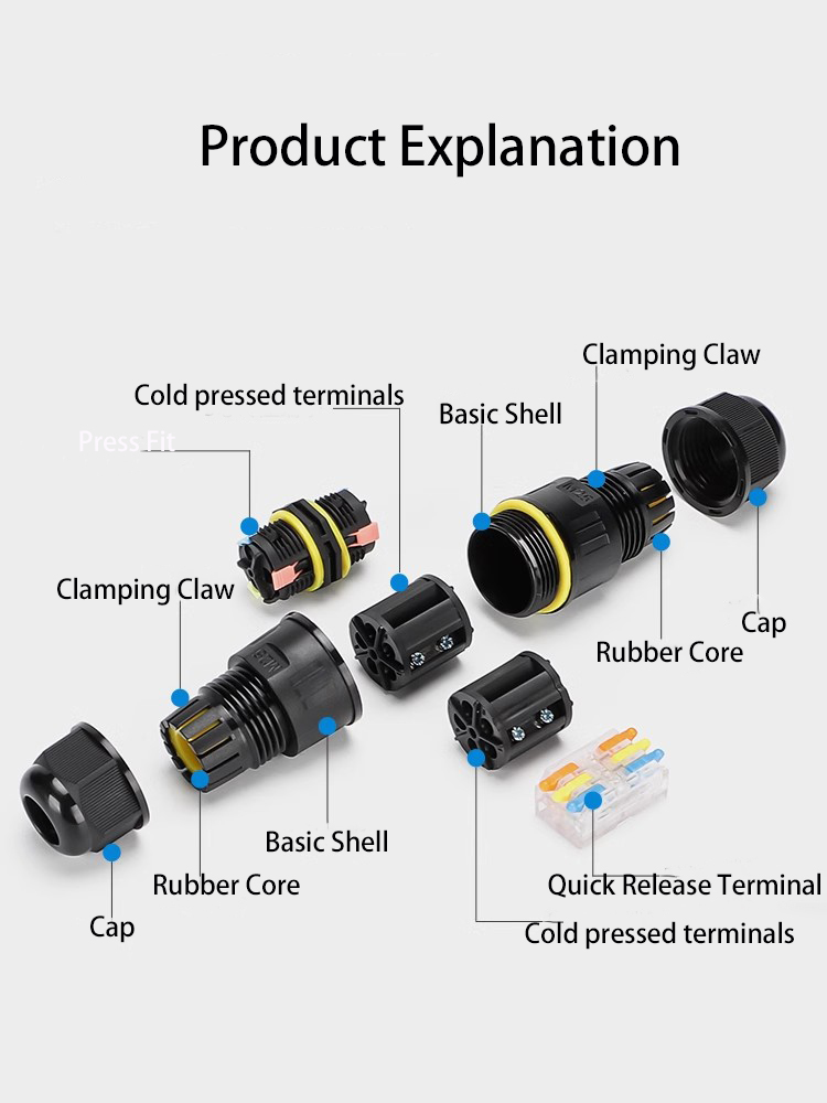 IP68 Outdoor Waterproof Electr - Outdoor Lighting Wire Connectors 评论和价格