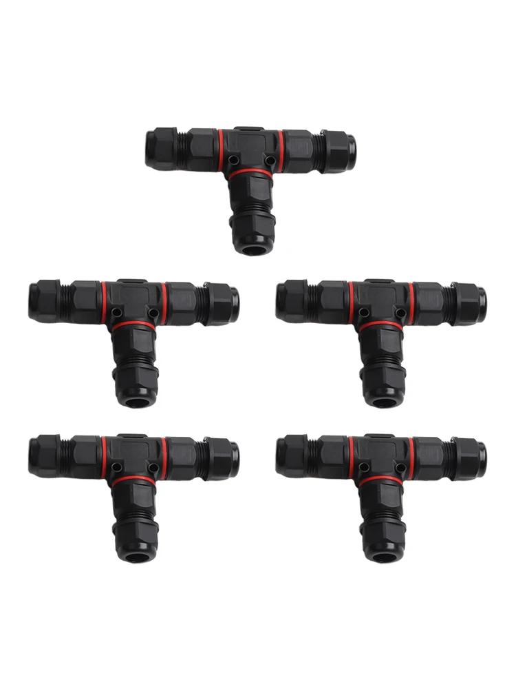 5Pcs IP68 Waterproof 3 Pin T S - Outdoor Lighting Wire Connectors 评论和价格