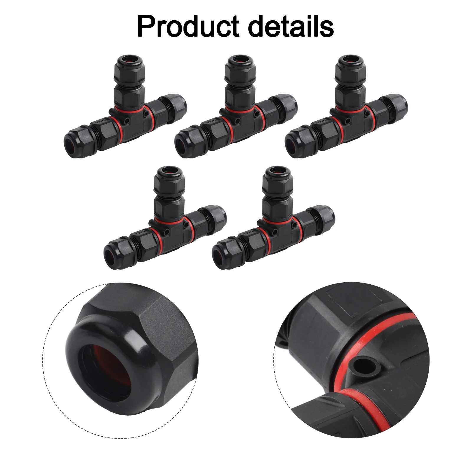 5Pcs IP68 Waterproof 3 Pin T S - Outdoor Lighting Wire Connectors 评论和价格