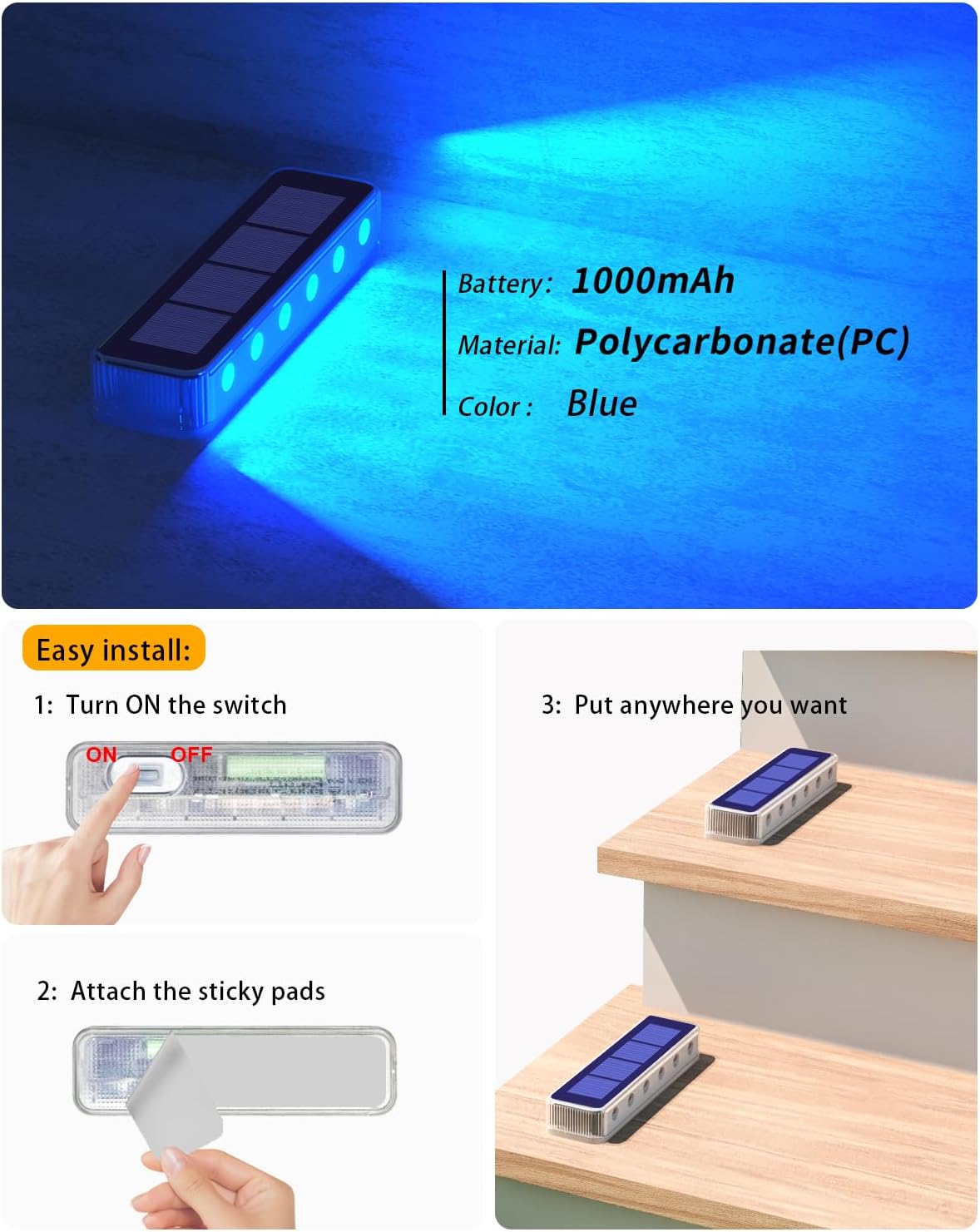 Outdoor Solar Deck Lights LED  - Deck Step Light 评论和价格