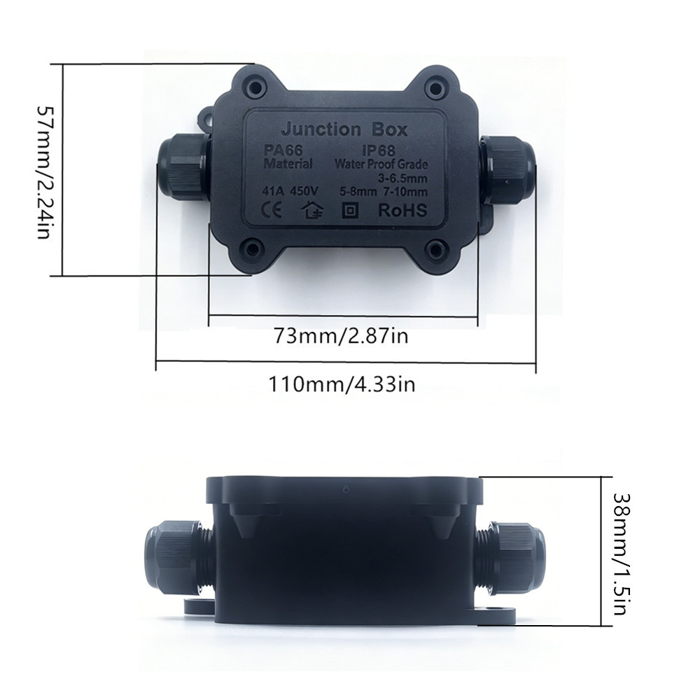 IP68 Waterproof Junction Box 2 - Outdoor Lighting Wire Connectors 评论和价格