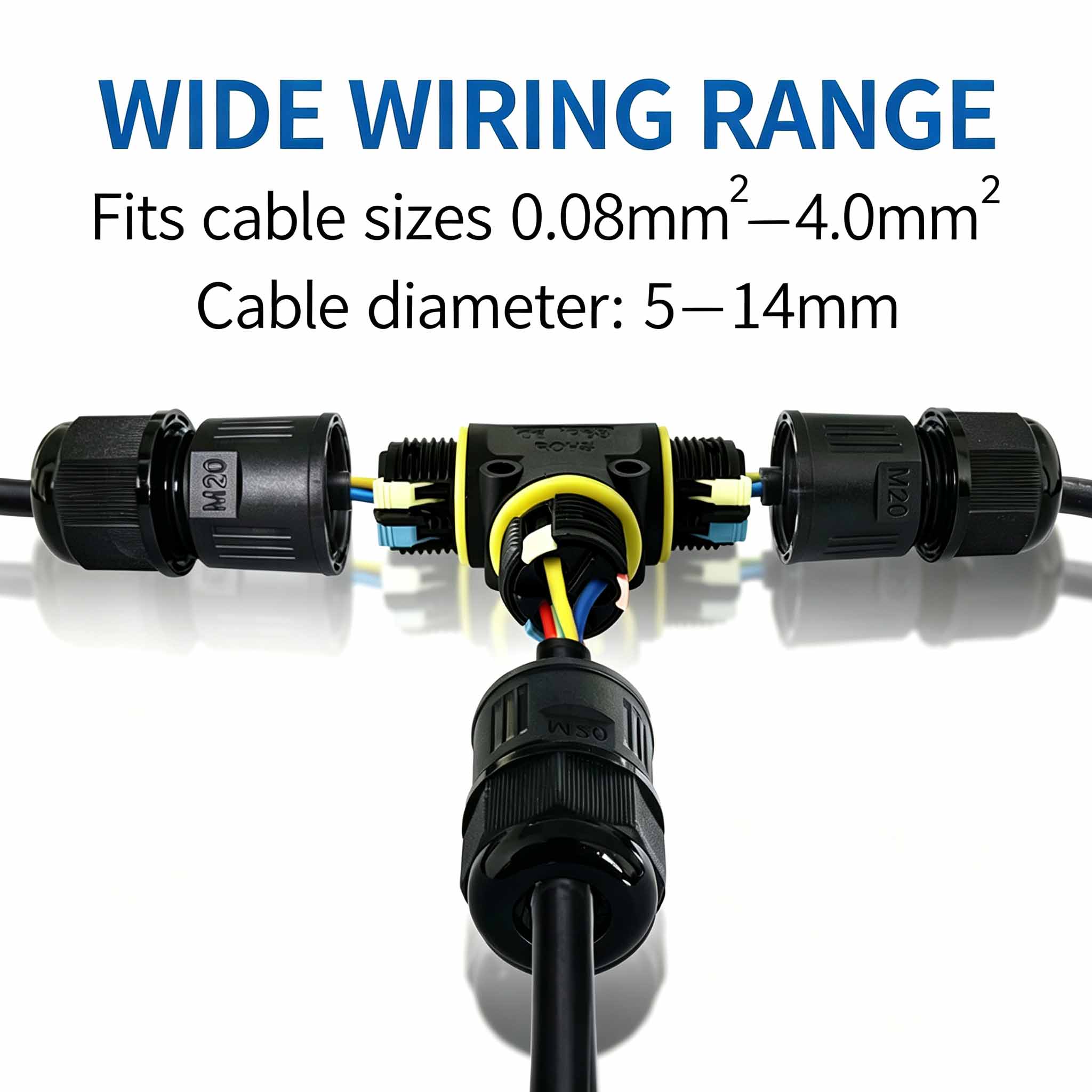 IP68 Waterproof T-Type Cable C - Outdoor Lighting Wire Connectors 评论和价格