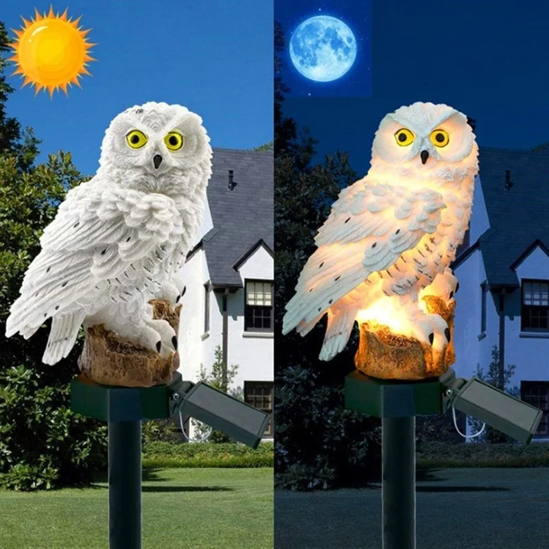 Solar Owl Statue Garden Light  - Outdoor Lighting Setup 评论和价格