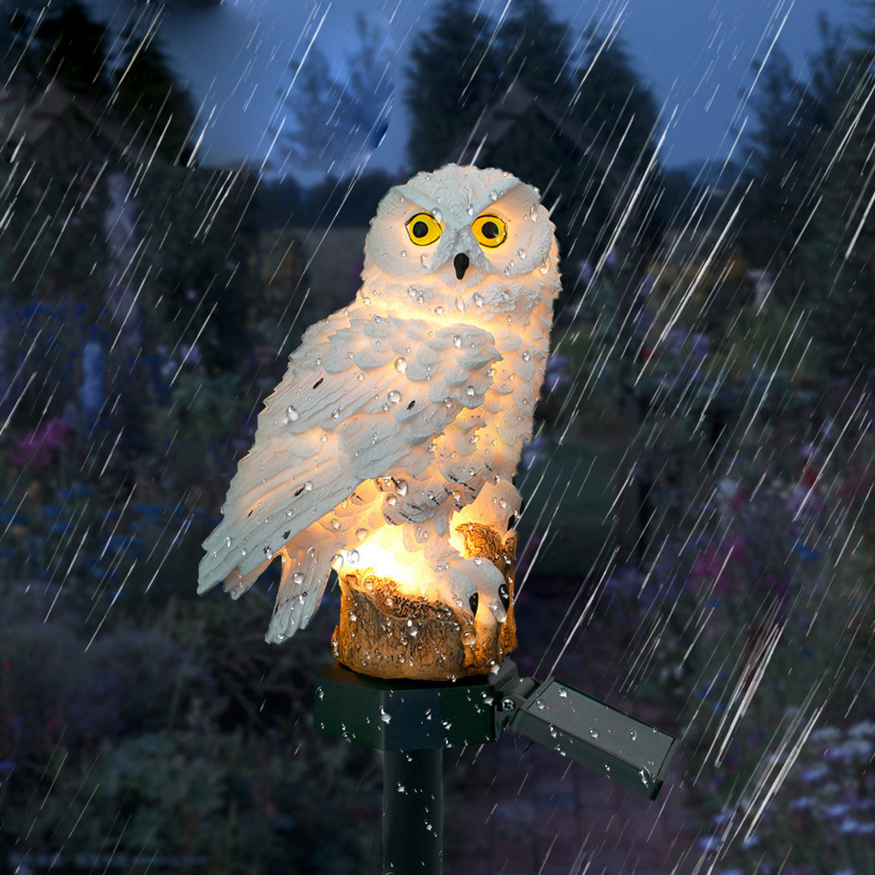 Solar Owl Statue Garden Light  - Outdoor Lighting Setup 评论和价格