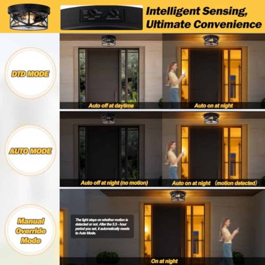 Motion Sensor Outdoor Ceiling  - Lighting Fixture Outdoor 评论和价格