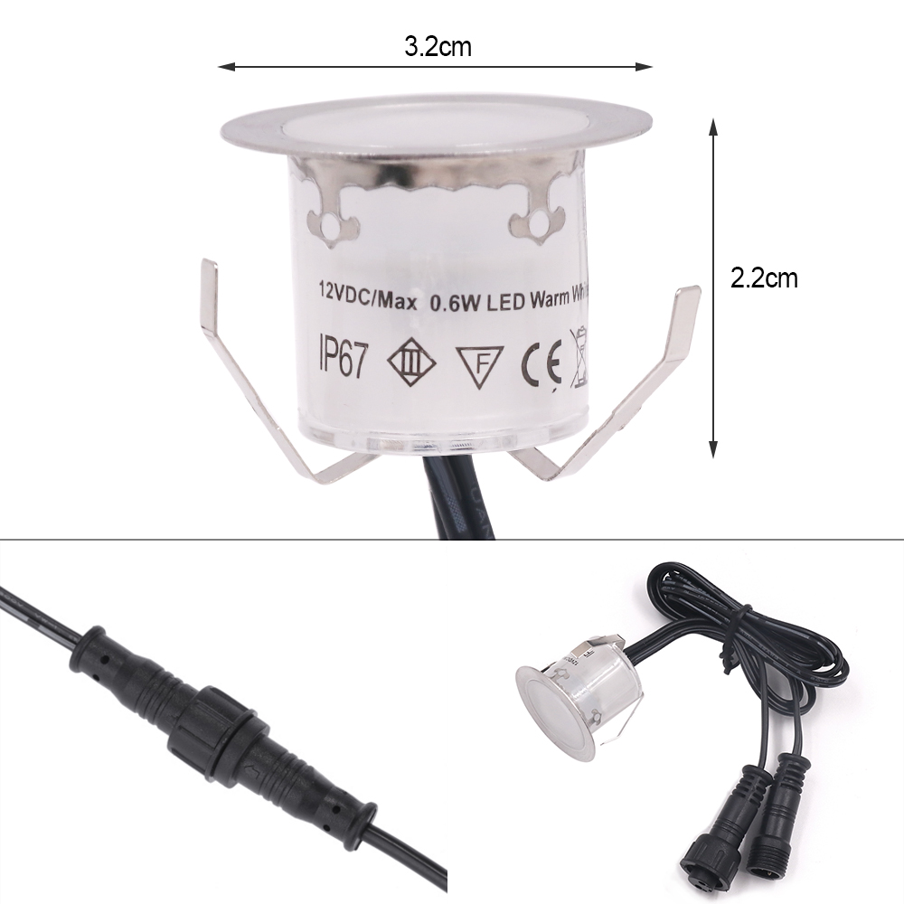 16 Lights LED Deck Light 12V U - Deck Step Light 评论和价格