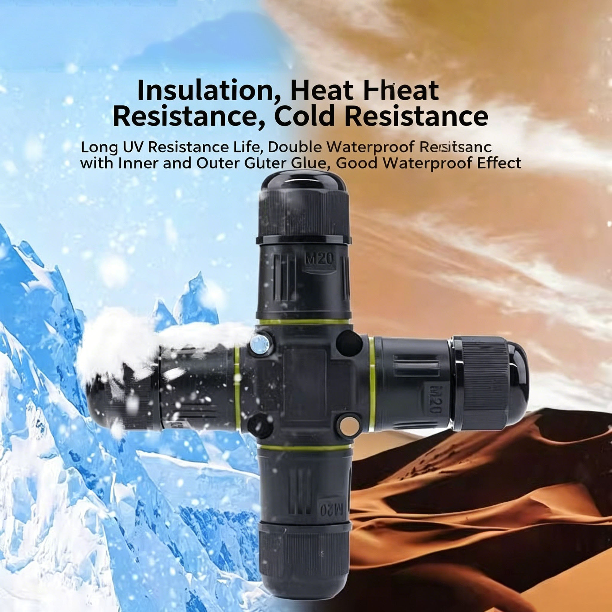 IP68 4-Way Cross Waterproof Co - Outdoor Lighting Wire Connectors 评论和价格
