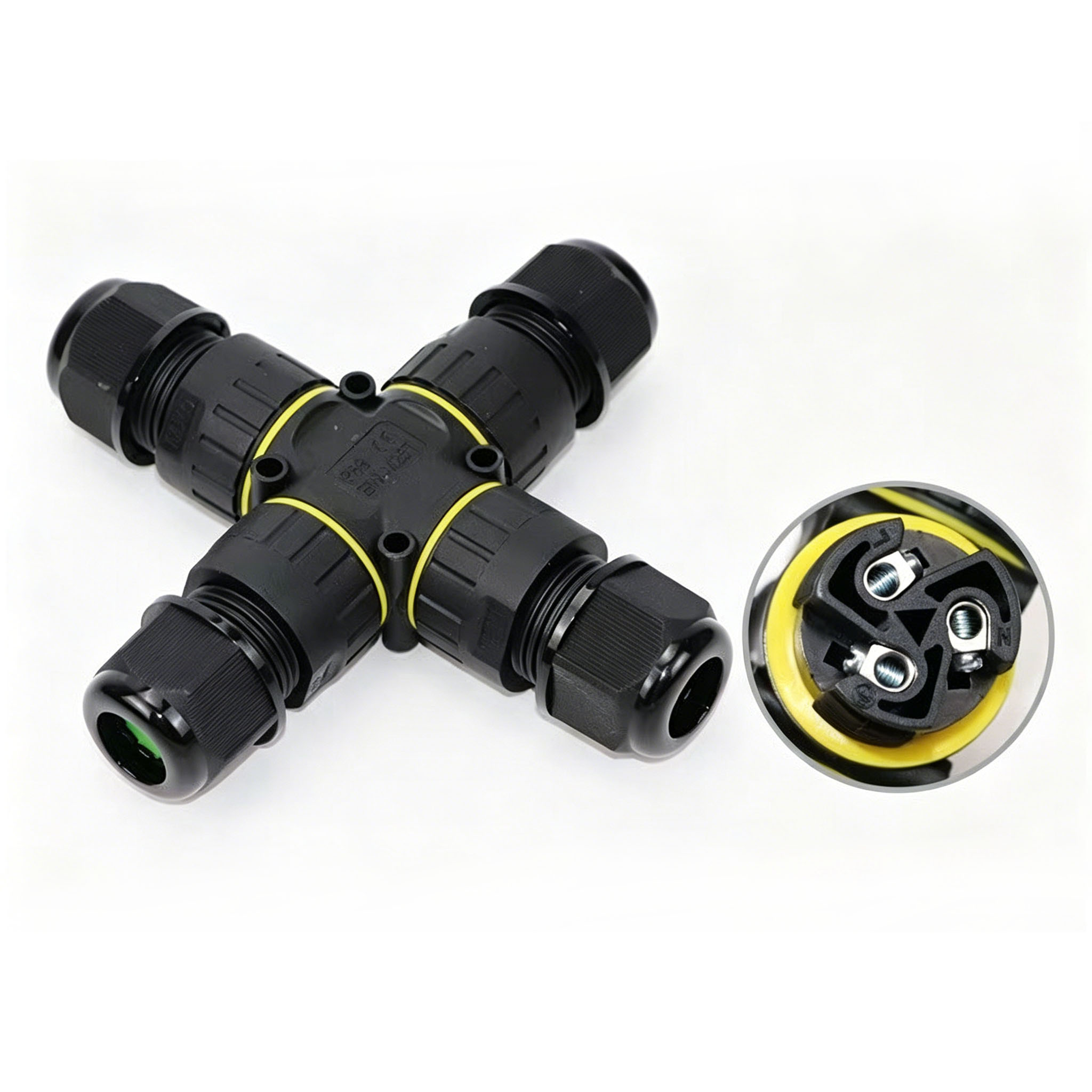 IP68 4-Way Cross Waterproof Co - Outdoor Lighting Wire Connectors 评论和价格