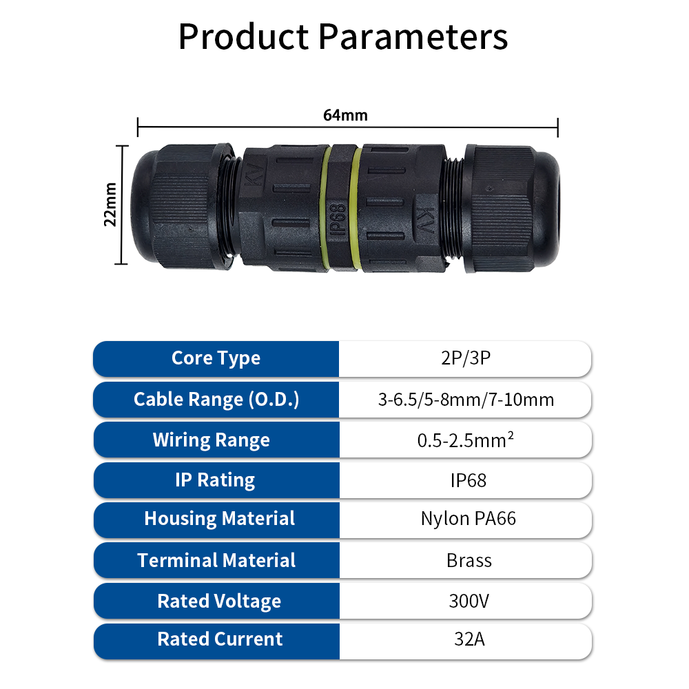 IP68 Mini Waterproof Inline Ca - Outdoor Lighting Wire Connectors 评论和价格