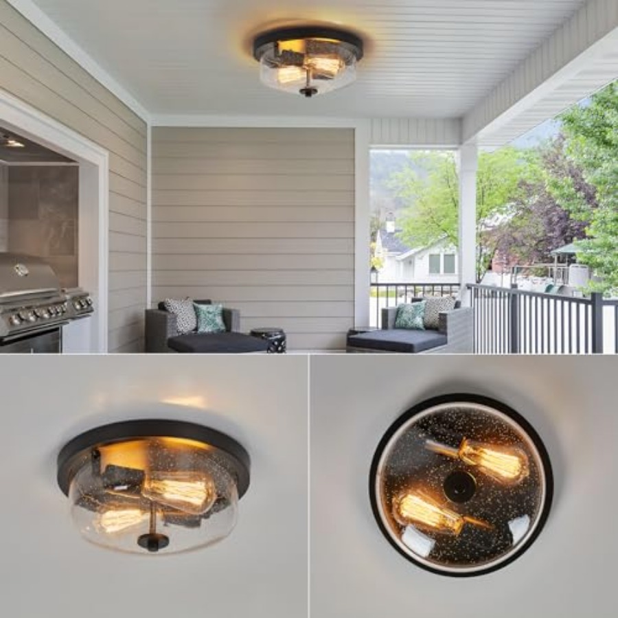 Flush Mount Ceiling Light Farm - Lighting Fixture Outdoor 评论和价格